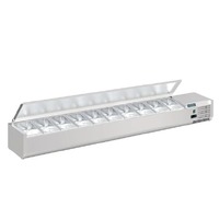 Polar G-Series Countertop Prep Fridge Solid Top Fits 10x 1/4 GN Pans