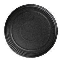 Olympia Cavolo Textured Black Flat round Plate 220(Ø)mm Pack of 6