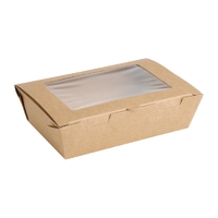 Fiesta Salad Box with PET Window 700ml Pack of 200