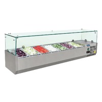Polar G-Series Countertop Prep Fridge Glass Top Fits 7x 1/4 GN Pans