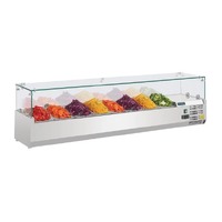 Polar G-Series Countertop Prep Fridge Glass Top Fits 8x 1/4 GN Pans