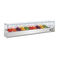 Polar G-Series Countertop Prep Fridge Glass Top Fits 10x 1/4 GN Pans