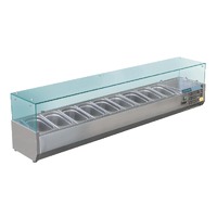 Polar G-Series Countertop Prep Fridge Glass Top Fits 9x 1/3GN