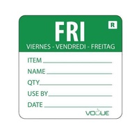 Dissolvable Food Label Friday Green Roll of 250