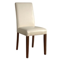Bolero Faux Leather Dining Chairs, Cream, Set of 2