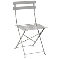 Bolero Folding Steel Chair, Grey Pkt of 2