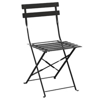 Bolero Folding Steel Chair, Black  Pk of 2