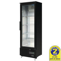 Polar Black 1 Door Display Fridge 307L, Hinged Door