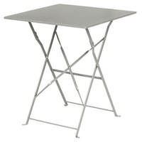 Bolero Pavement Style Square Steel Folding Table, Grey 600mm