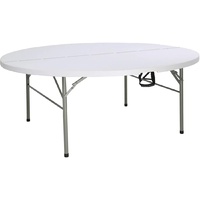 Bolero Folding Table White Round 740x1830mm/6FT