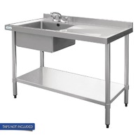 Vogue Sink Single Bowl 700x1000x900mm Right Hand Drainer