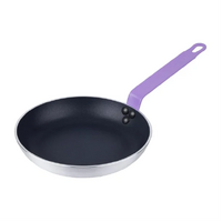 Hygiplas 24cm Aluminium Non-stick Teflon Platinum Plus Frying Pan with Purple Handle