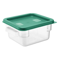 Polycarbonate Square Storage Container 1.5Ltr With Green Lid