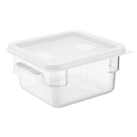 Polycarbonate Square Storage Container 1.5Ltr With White Lid