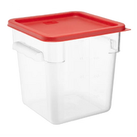 Square Storage Container 7lt with Red Lid