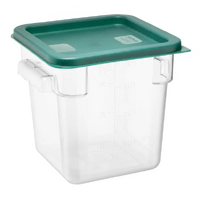 Square Storage Container 15ltr with Green Lid