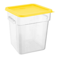 Square Storage Container 20Ltr Litre With Yellow Lid