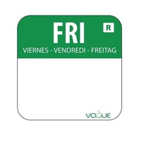 Removable Blank Food Label Friday Green Roll of 1000