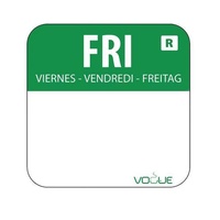 Removable Blank Food Label  Friday Green Roll of 1000