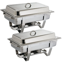 Olympia Milan Chafing Dish Twin Pack Capacity: 9Ltr