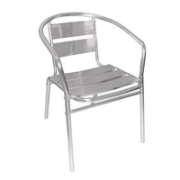 Bolero Aluminium  Stackable Chairs, Set of 4