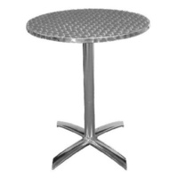 Bolero Table Round Aluminium and Stainless Steel 600mm Flip Top