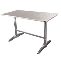 Bolero Table 1200x600mm S/S & Aluminium