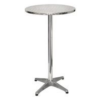 Bolero Poseur Bar Table Alum & S/S 600x1020mm