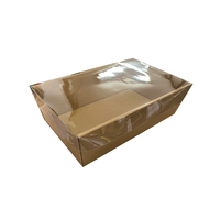 Kraft Catering Grazing Box w Clear Lid  S 252x150x80mm 1 ONLY