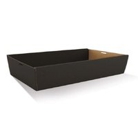 Black Large Catering Grazing Box with Window Lid 560x255x80mm Pkt of 10