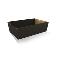 Black Medium Catering Grazing Box with Window Lid  380x275x80mm Pkt of 10