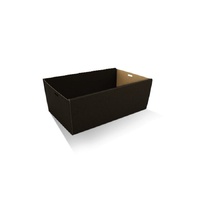 Black Small Catering Grazing Box w Window Lid  255x155x80mm Pkt of 10