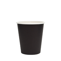 Paper Coffee Cup Single Wall Black 8oz / 236ml Pkt of 50