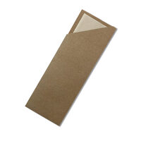 Disposable Kraft Cutlery Pouch with Bamboo Napkin Ctn of 1000