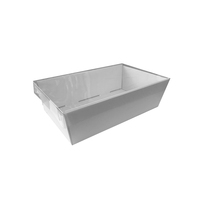 White Catering Grazing Box Clear Lid  S 275x175x80mm 1 ONLY