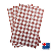 Greaseproof Paper Gingham Red 190x300mm Pkt of 200