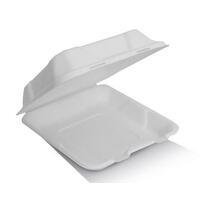 Sugarcane Clam Dinner Box 230x230x80mm Ctn of 200