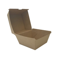 Kraft XL Gourmet Burger Box 111x111x111mm Ctn of 200