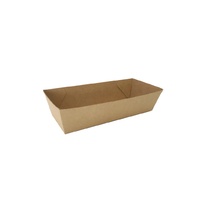 Kraft Open Hot Dog Tray 210x70x36mm Sleeve of 100
