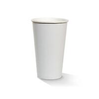 PE Coated Single Wall Cup Standard Plain White 16oz Ctn of 1000