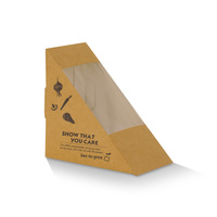 Sandwich Wedge Large w PLA Window Ctn of 500