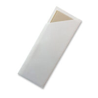 Disposable White Cutlery Pouch with Bamboo Napkin Pk of 100