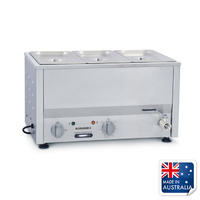 Roband Bain Marie 1/1 Size w 3x 1/3 Pans 100mm