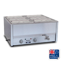 Roband Bain Marie 2/1 Size w 6x 1/3 Pans 150mm