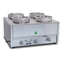 Roband Bain Marie 2/1 Size w 4x 200 mm Pots & lids