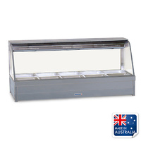 Roband Heated Bain Marie Display Curved Double w 10x 1/2 Pans & Rear Roller Doors