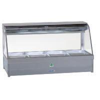 Roband Cold Bain Marie Display Curved Cross Fin Coil–Piped & Foamed (NO MOTOR) w 6x 1/2 Pans