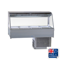 Roband Cold Bain Marie Display Curved Double Row w 8x 1/2 Pans