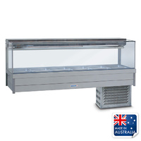 Roband Cold Bain Marie Display Square Double Row w 12x 1/2 Pans