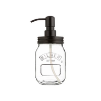 Kilner Glass Liquid Soap/Lotion Dispenser Jar 500ml